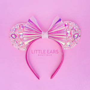 Mint Iridescent Sparkle Mickey Ears