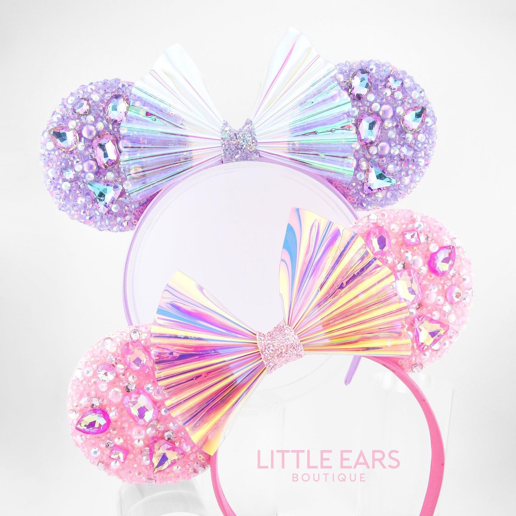 Mint Iridescent Sparkle Mickey Ears