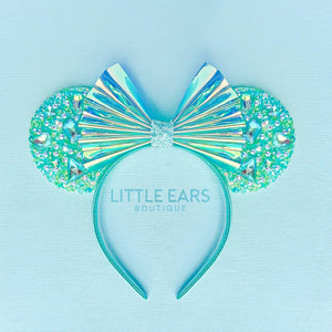 Mint Iridescent Sparkle Mickey Ears