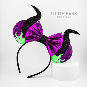 Mistress of All Evil Glitter Mickey Ears