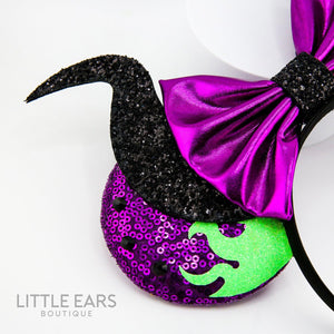 Mistress of All Evil Glitter Mickey Ears