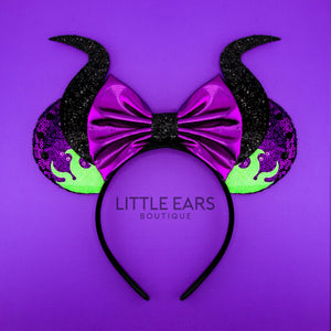 Mistress of All Evil Glitter Mickey Ears