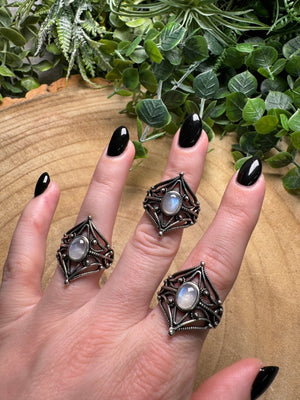 Moonstone Ring Adjustable