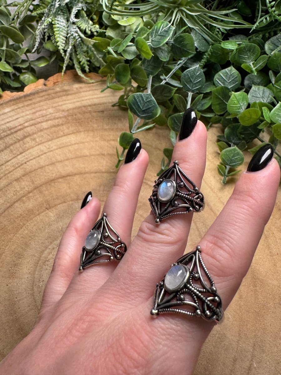 Moonstone Ring Adjustable
