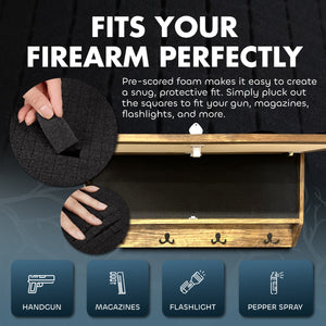 Moose Hunting Hidden Gun Storage Coat Rack Concealment Shelf with Hooks for Coats, Bags, & Hats