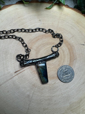 Morgana- Labradorite and Bone Necklace