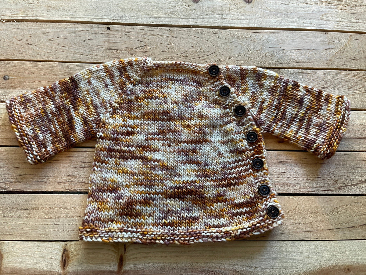 Autumn Blooms Puerperium Cardigan Baby Cardigans by Mountaintop Yarn