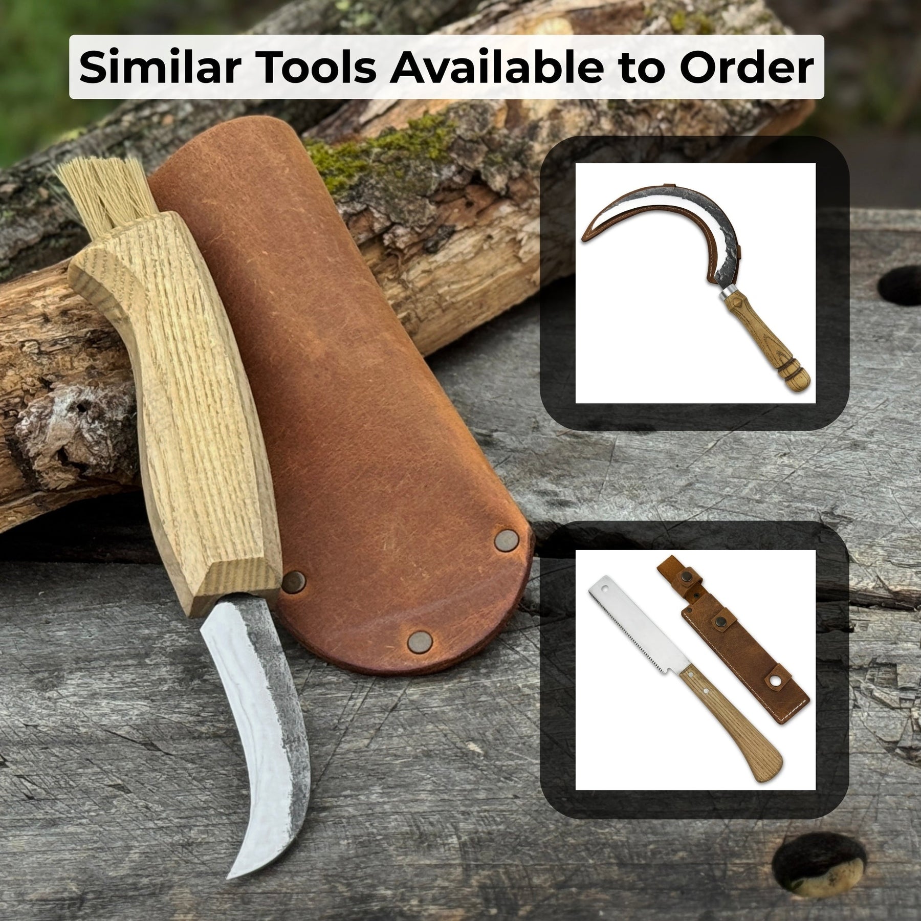 Mushroom Knife with Brush For Harvesting, 7.5 cm (2.95 inches)