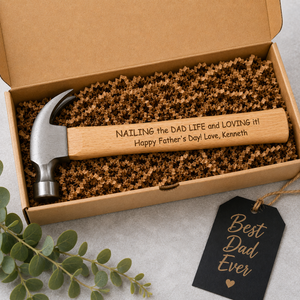 Personalized Engraved Wood Handle Hammer