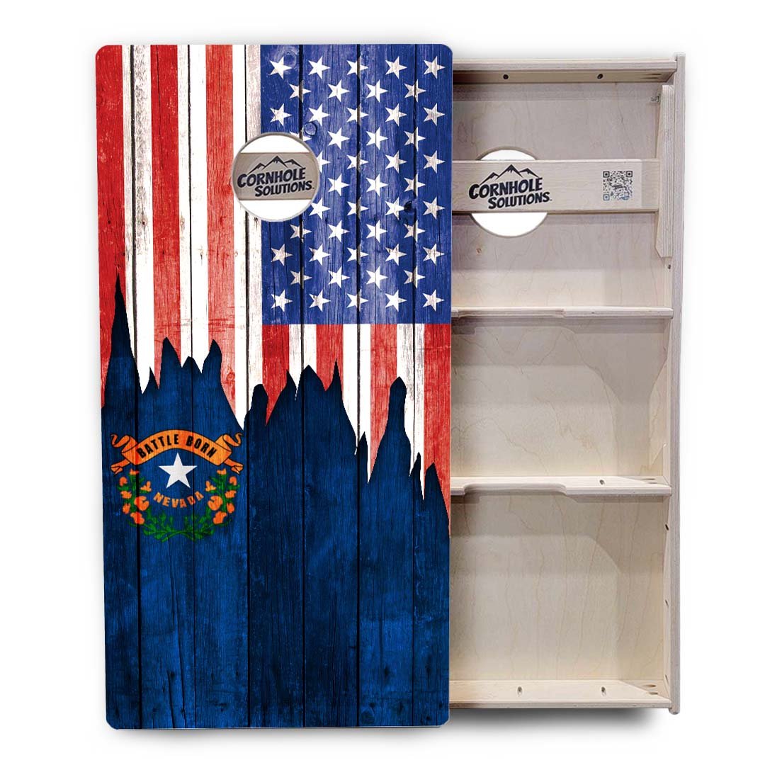 State Flag Cornhole Boards – MA–NJ – Tournament Series