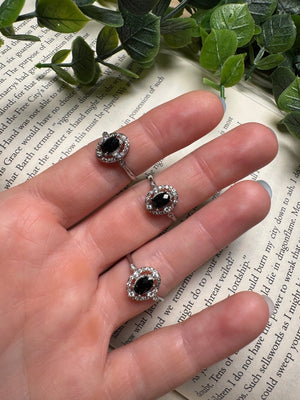 Obsidian Adjustable Ring