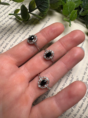 Obsidian Adjustable Ring