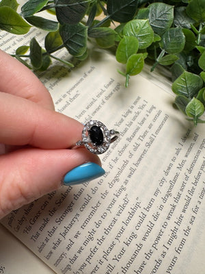 Obsidian Adjustable Ring