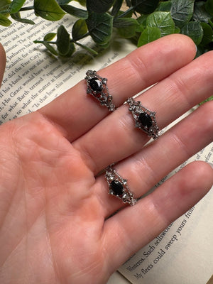 Obsidian Adjustable Ring