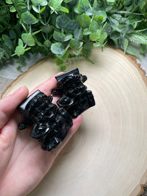Obsidian Dog Character (chipped)