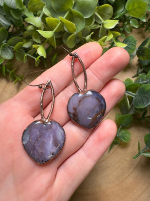 Ocean Jasper Heart Earrings
