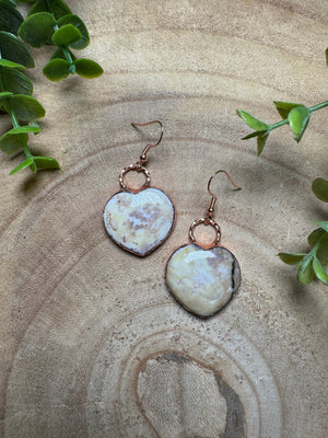 Ocean Jasper Heart Earrings