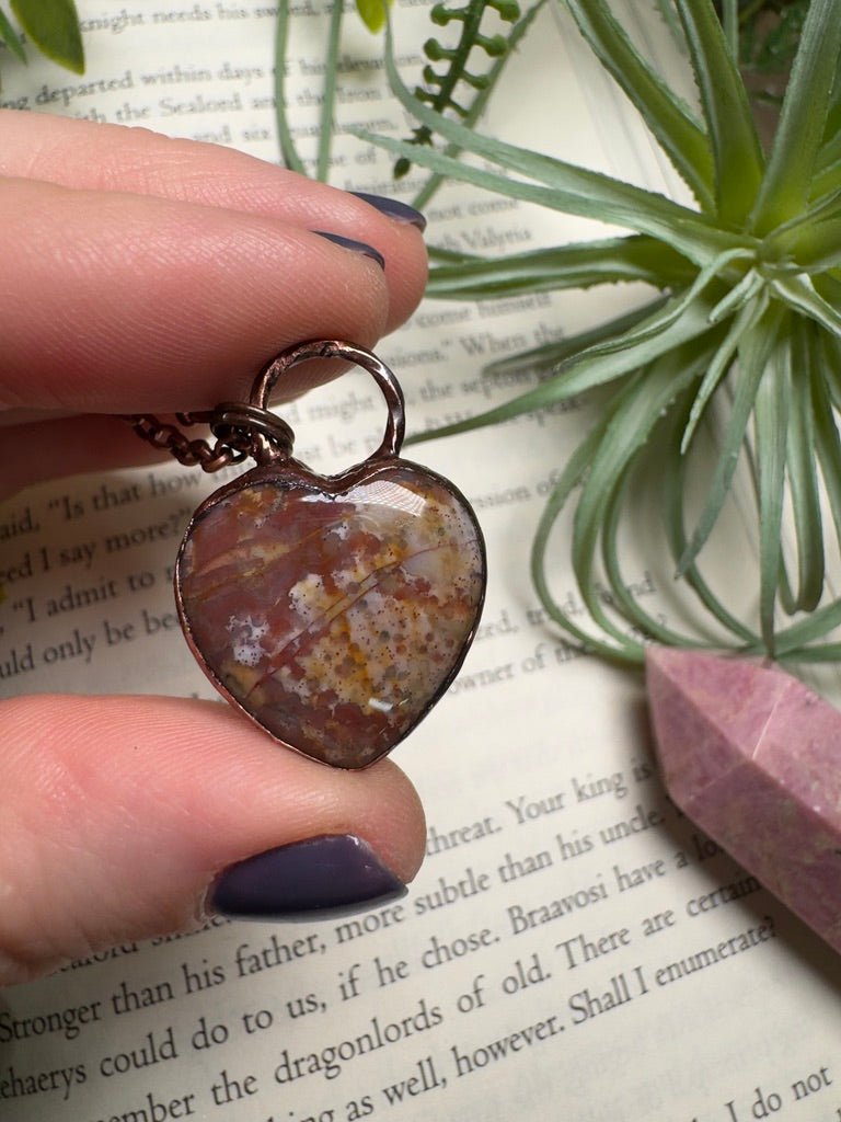 Ocean Jasper Heart Necklace