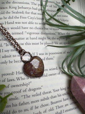 Ocean Jasper Heart Necklace