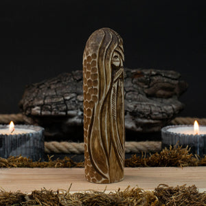 Odin Figurine – 13 cm (5.1 inches) Hand-Carved Wooden Norse God Statue