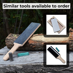One-Sided Leather Strop For Knife Sharpening & Polishing Compound