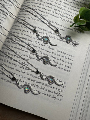 Opal Snake Necklace Adjustable