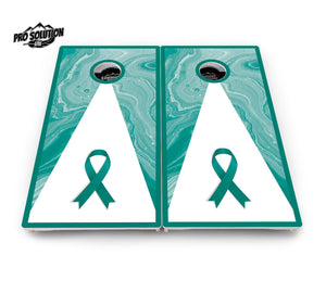 Cancer Awareness Cornhole Boards – Pro Lite or Pro Elite