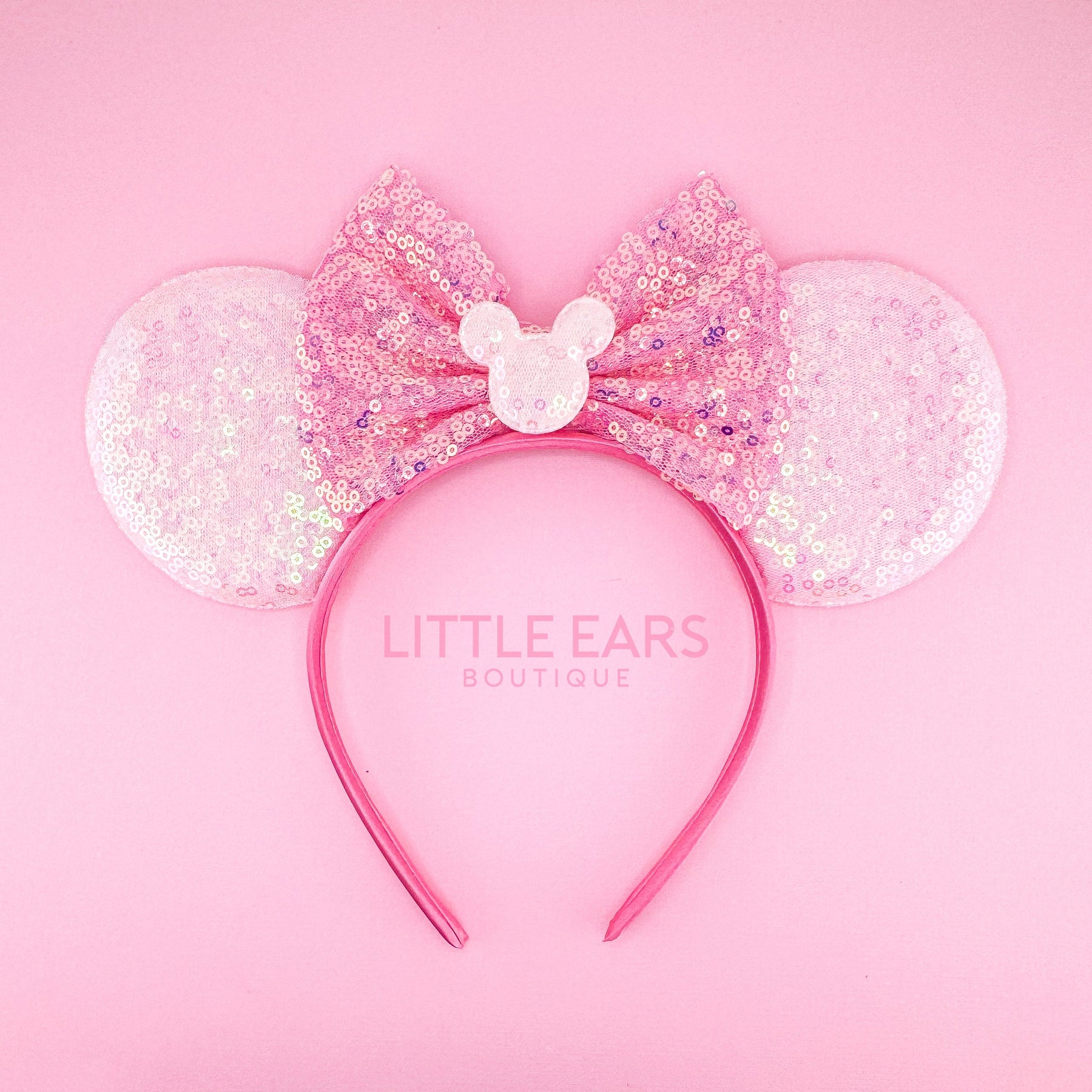 Pastel Pink Iridescent Mickey Ears