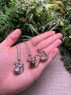Peach Moonstone Necklace