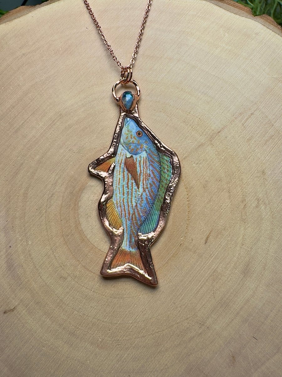 Pigfish and Moonstone Necklace