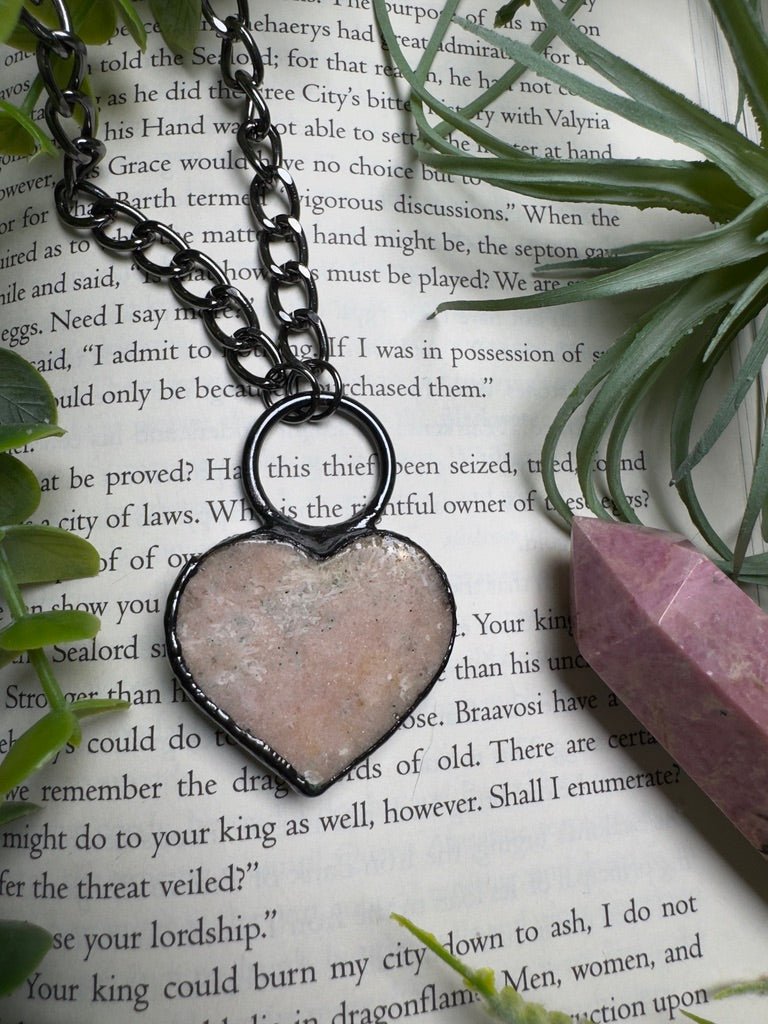 Pink Amethyst Heart Necklace