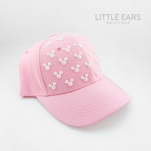 Pink Pearls Mickey Hat
