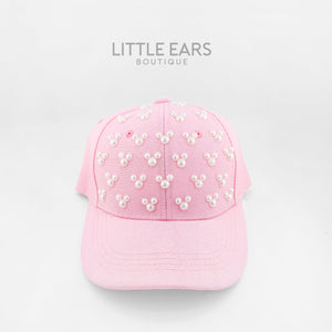 Pink Pearls Mickey Hat
