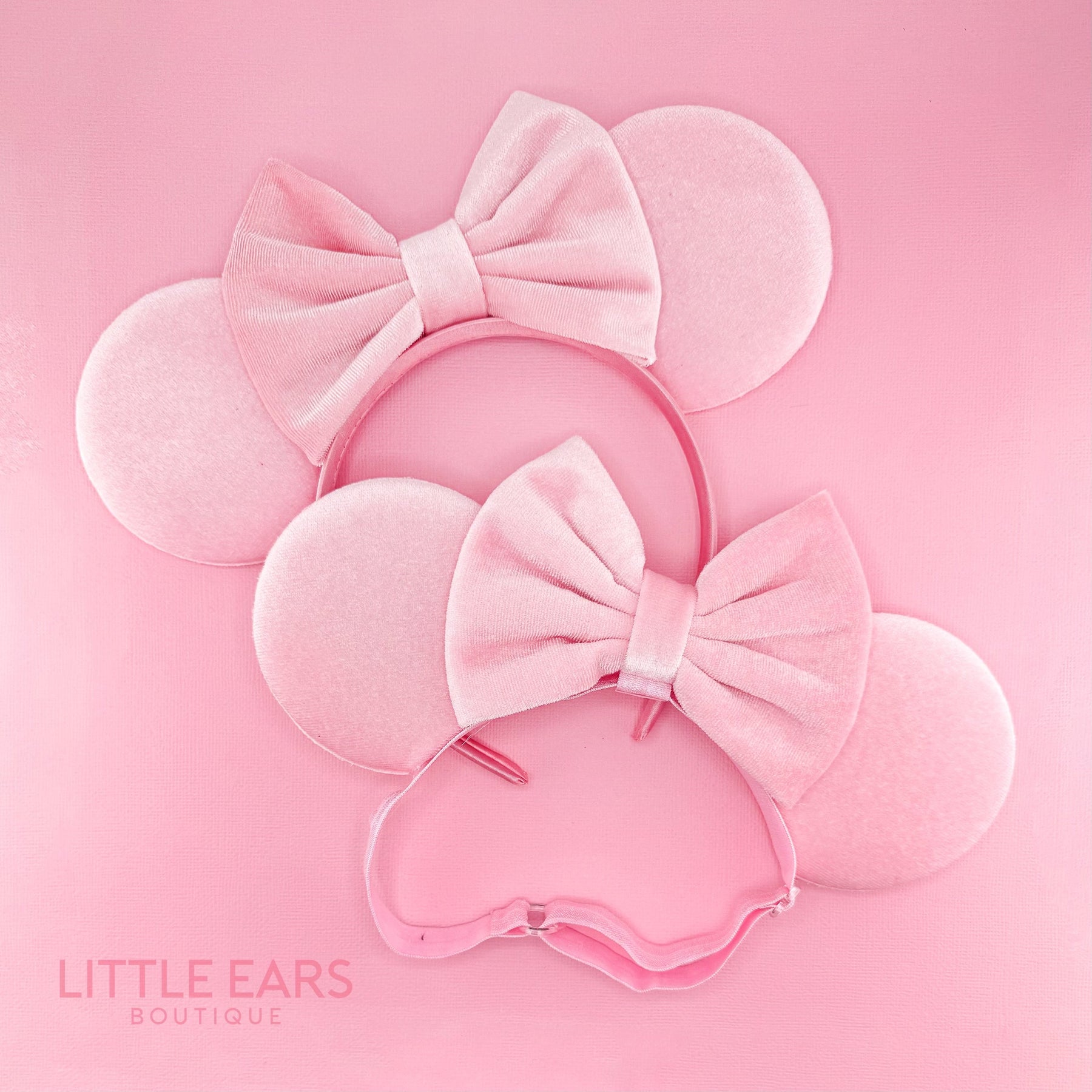Pink Velvet Mommy & Me Mickey Ears