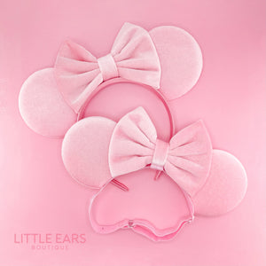 Pink Velvet Mommy & Me Mickey Ears