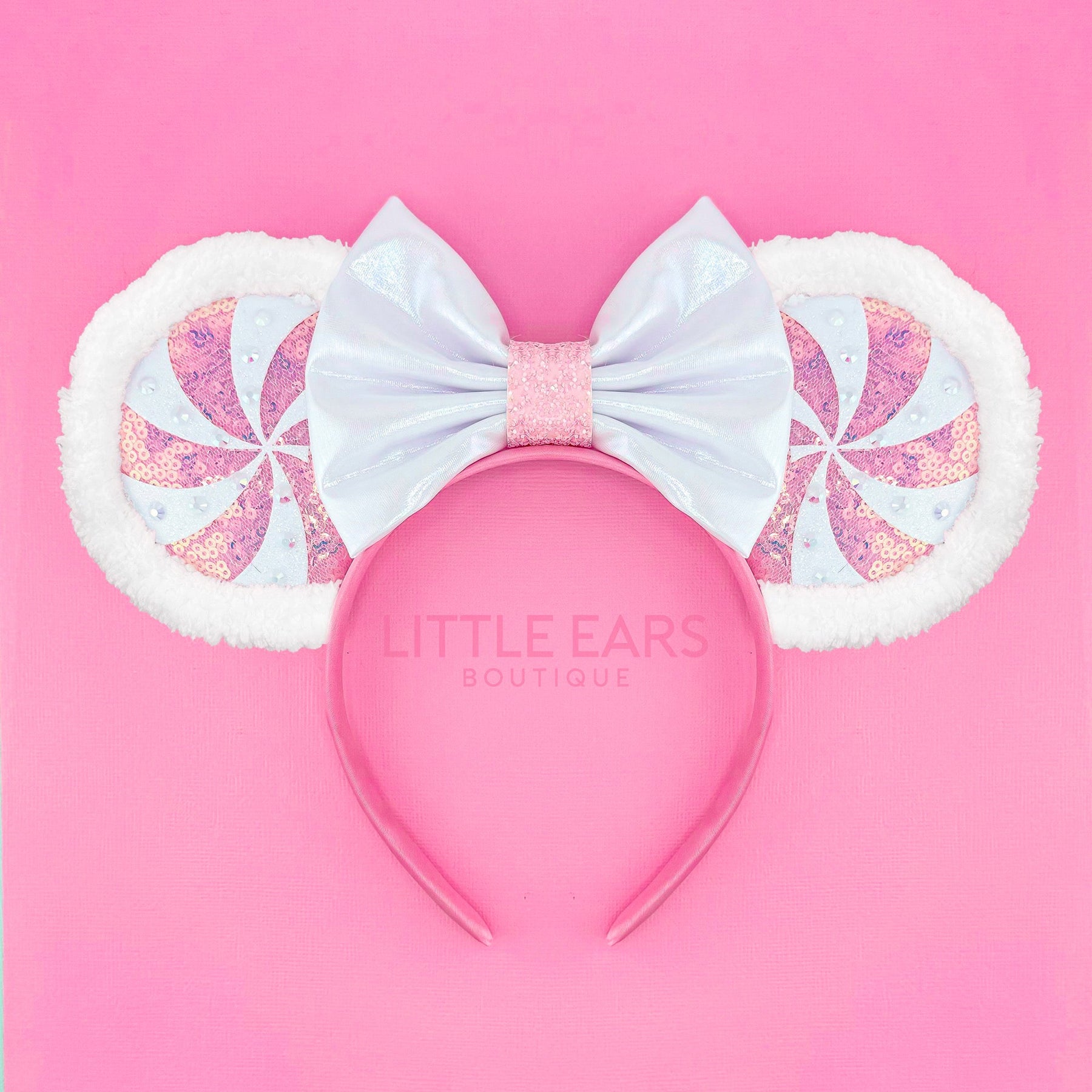 Pink Candycane Mickey Ears
