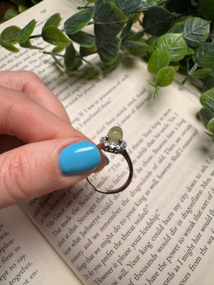 Prehnite Adjustable Ring
