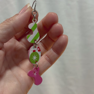 Retro JOY Christmas Earrings