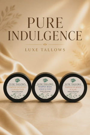 Luxe Tallows Whipped Tres Starter Collection — 3-Piece Tallow Skincare Set | 3 x 1 oz