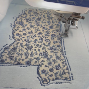 Floral Mississippi Applique Coquette Bow Tee