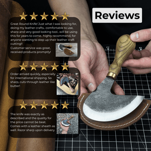 Professional Leather Crafting Half Round Knife, 10.5 cm (4.1 inches)