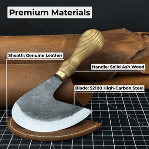 Professional Leather Crafting Half Round Knife, 10.5 cm (4.1 inches)