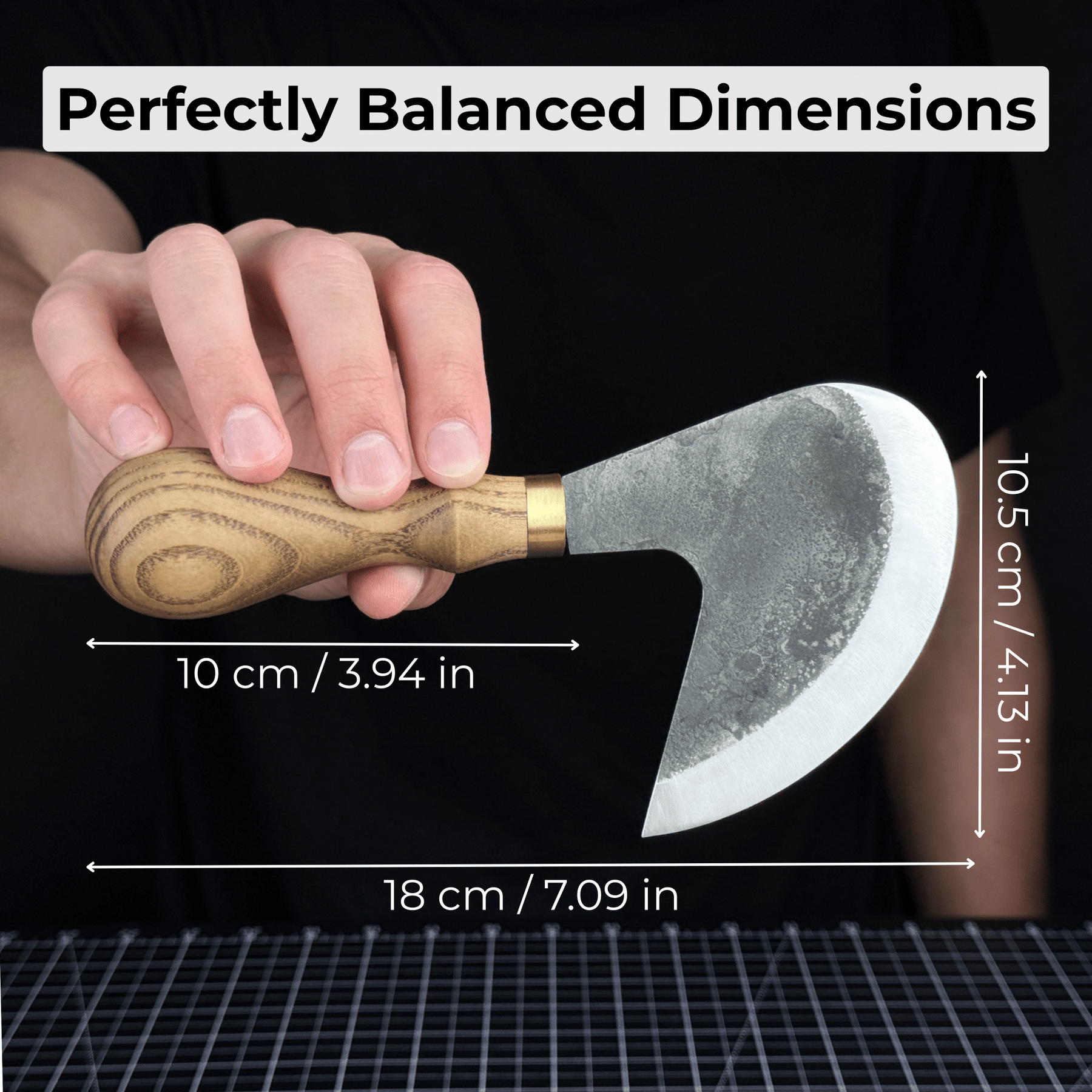 Professional Leather Crafting Half Round Knife, 10.5 cm (4.1 inches)