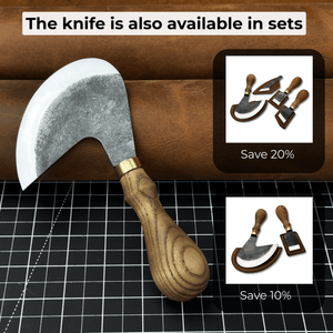Professional Leather Crafting Half Round Knife, 10.5 cm (4.1 inches)