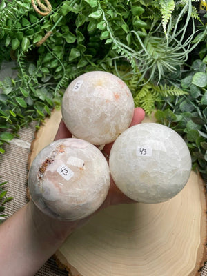 Quartz and Flower Agate Sphere