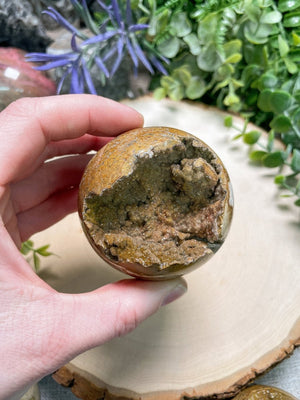 Red Druzy Quartz Sphere