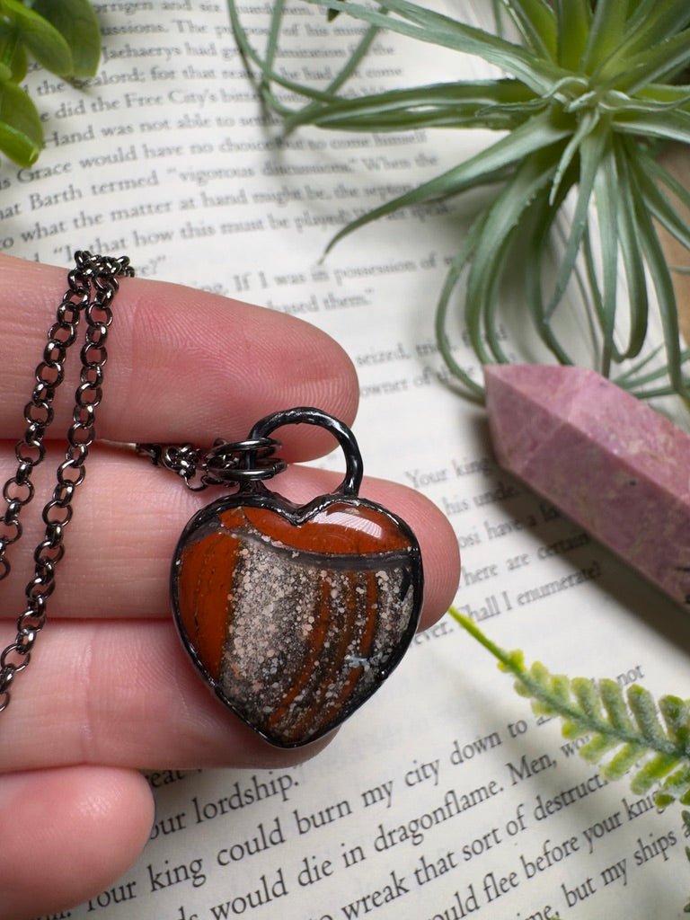 Red Jasper Heart Necklace