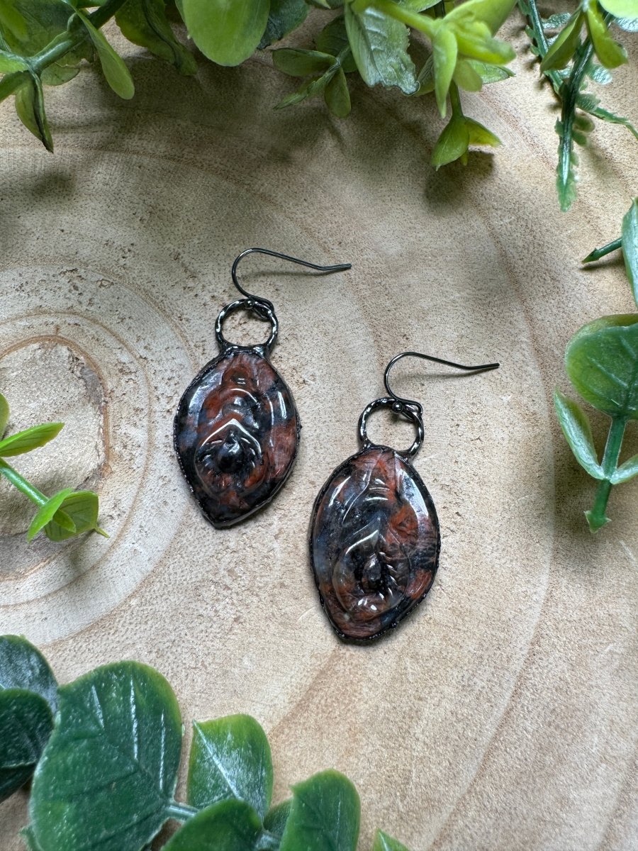 Red Que Sera Yoni Earrings