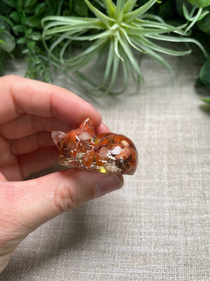 Resin Crystal Chip Sleeping Cat