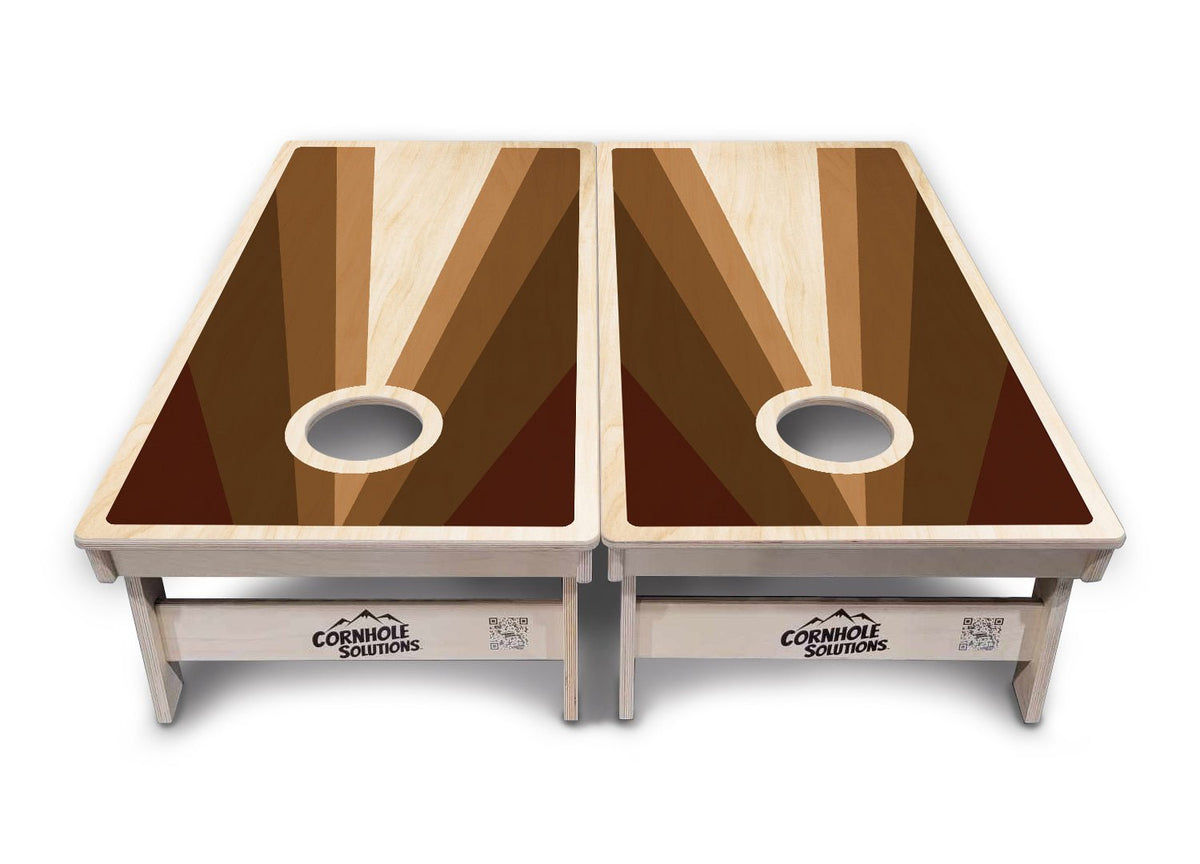 Retro Wood Triangle Cornhole Boards – Tournament Series